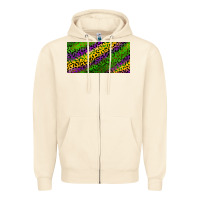 Sandshell Mardi Gras Leopard Zipper Hoodie - RanaPortraitStore