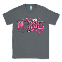 Charcoal Heather breast cancer nurse Classic Tee - RanaPortraitStore