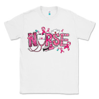White breast cancer nurse Classic Tee - RanaPortraitStore