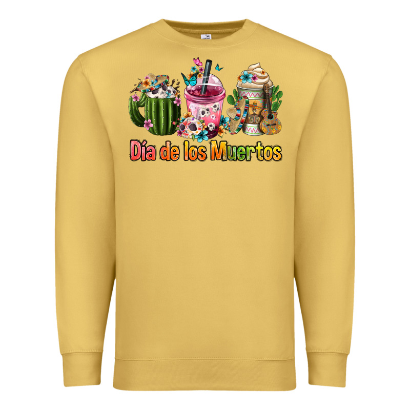 Mexican Día De Los Muertos Coffee Cups Premium Sweatshirt by FaDigitalArtStudio | Teevron