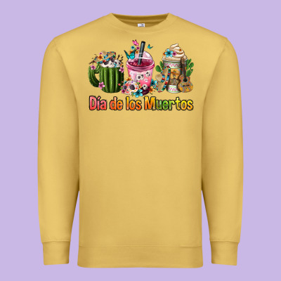 Mexican Día De Los Muertos Coffee Cups Premium Sweatshirt Designed By Fadigitalartstudio