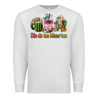 Oatmeal Heather mexican día de los muertos coffee cups Premium Sweatshirt - FaDigitalArtStudio