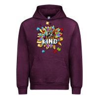 Mauve Wine be kind Urban Hoodie - MaliasSmallBusiness