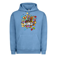 Pigment Pebble Blue be kind Urban Hoodie - MaliasSmallBusiness