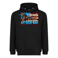 Black Long live freedom 4th of july Heavyweight Hoodie - Neo Western