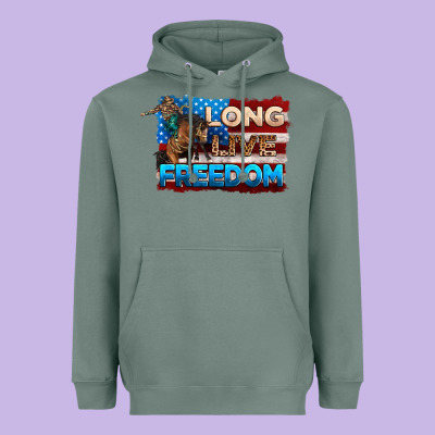 Long Live Freedom 4th Of July Heavyweight Hoodie Designed By Neo Western