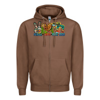 Chestnut peace love free bird Zipper Hoodie - Zillion Design Studio