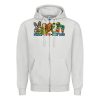 Dove Grey peace love free bird Zipper Hoodie - Zillion Design Studio