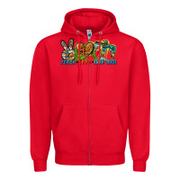 Red peace love free bird Zipper Hoodie - Zillion Design Studio