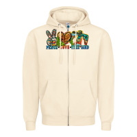 Sandshell peace love free bird Zipper Hoodie - Zillion Design Studio