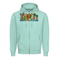 Seafoam peace love free bird Zipper Hoodie - Zillion Design Studio