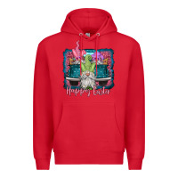 Red happy easter gnomes farm truck Premium Hoodie - Jasminsmagicworld
