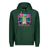 Sports Green happy easter gnomes farm truck Premium Hoodie - Jasminsmagicworld