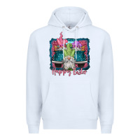 White happy easter gnomes farm truck Premium Hoodie - Jasminsmagicworld
