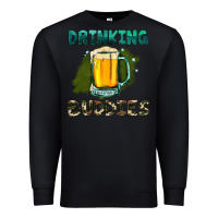 Black drinking buddies with beer Premium Sweatshirt - HRA Design Shop