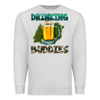 Dove Grey drinking buddies with beer Premium Sweatshirt - HRA Design Shop
