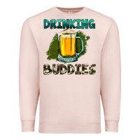 Pale Pink drinking buddies with beer Premium Sweatshirt - HRA Design Shop