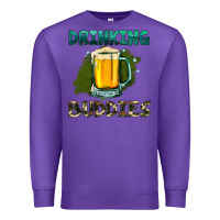 Purple drinking buddies with beer Premium Sweatshirt - HRA Design Shop