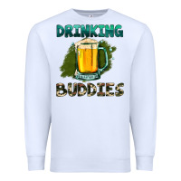 White drinking buddies with beer Premium Sweatshirt - HRA Design Shop