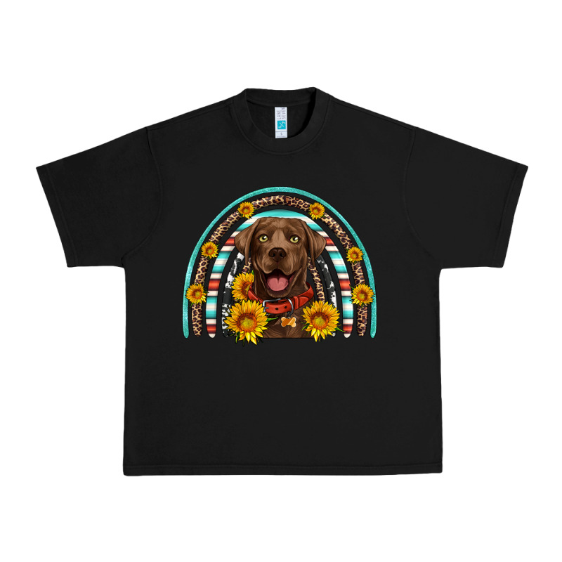 Chocolate Labrador Rainbow Urban Heavy Tee by Artiststas | Teevron