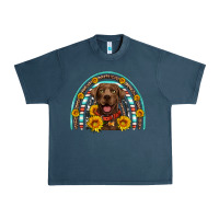 Midnight Navy chocolate labrador rainbow Urban Heavy Tee - Artiststas
