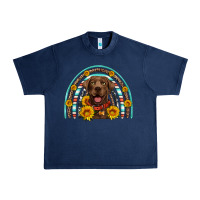 Navy chocolate labrador rainbow Urban Heavy Tee - Artiststas