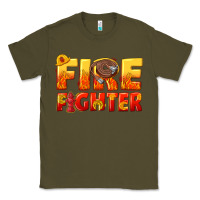 Army Green firefighter Classic Tee - texasbilliewilder