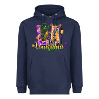 Navy louisiana la mardi gras Heavyweight Hoodie - FaDigitalArtStudio