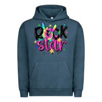 Pigment Midnight Navy rock star Urban Hoodie - MaliasSmallBusiness