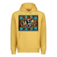 Antique Gold western baby cow turquoise gemstones  leopards Premium Hoodie - BarkalooDesign