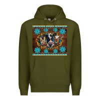 Army Green western baby cow turquoise gemstones  leopards Premium Hoodie - BarkalooDesign
