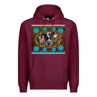 Burgundy western baby cow turquoise gemstones  leopards Premium Hoodie - BarkalooDesign