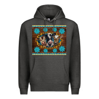 Charcoal Heather western baby cow turquoise gemstones  leopards Premium Hoodie - BarkalooDesign