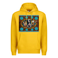 Lemon western baby cow turquoise gemstones  leopards Premium Hoodie - BarkalooDesign