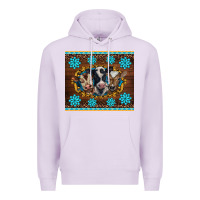 Lilac western baby cow turquoise gemstones  leopards Premium Hoodie - BarkalooDesign