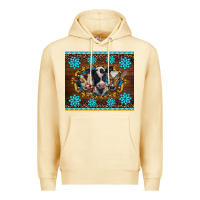 Pina Colada western baby cow turquoise gemstones  leopards Premium Hoodie - BarkalooDesign