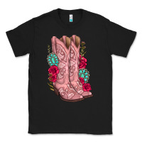 Black floral cowgirl boots Classic Tee - texasbilliewilder