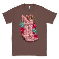Chestnut floral cowgirl boots Classic Tee - texasbilliewilder
