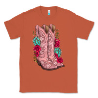 Copper floral cowgirl boots Classic Tee - texasbilliewilder