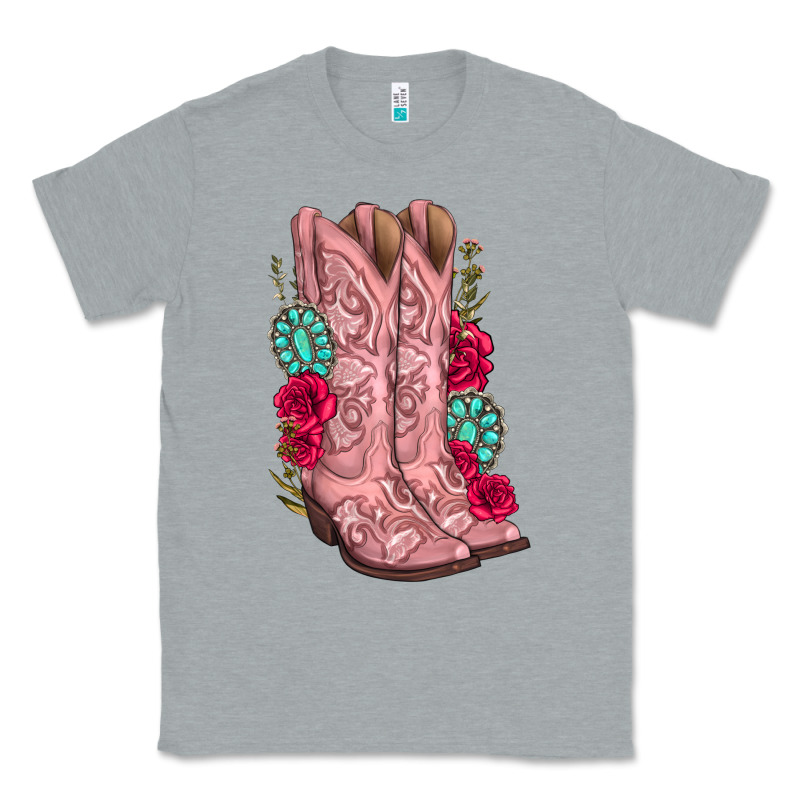 Floral Cowgirl Boots Classic Tee by texasbilliewilder | Teevron