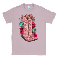 Lilac floral cowgirl boots Classic Tee - texasbilliewilder