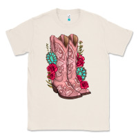 Natural floral cowgirl boots Classic Tee - texasbilliewilder