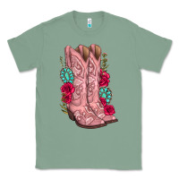 Sage floral cowgirl boots Classic Tee - texasbilliewilder