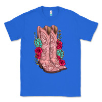 True Royal floral cowgirl boots Classic Tee - texasbilliewilder