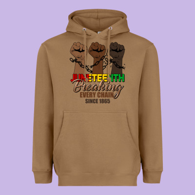 Breaking Every Chain Since 1865 Heavyweight Hoodie Designed By Hra Design Shop