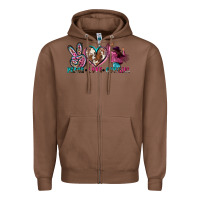 Chestnut peace love cowgirl Zipper Hoodie - Zillion Design Studio