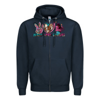 Navy peace love cowgirl Zipper Hoodie - Zillion Design Studio