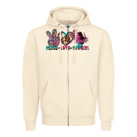 Sandshell peace love cowgirl Zipper Hoodie - Zillion Design Studio