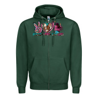 Sports Green peace love cowgirl Zipper Hoodie - Zillion Design Studio