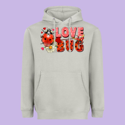 Love Bug Heavyweight Hoodie Designed By Fadigitalartstudio